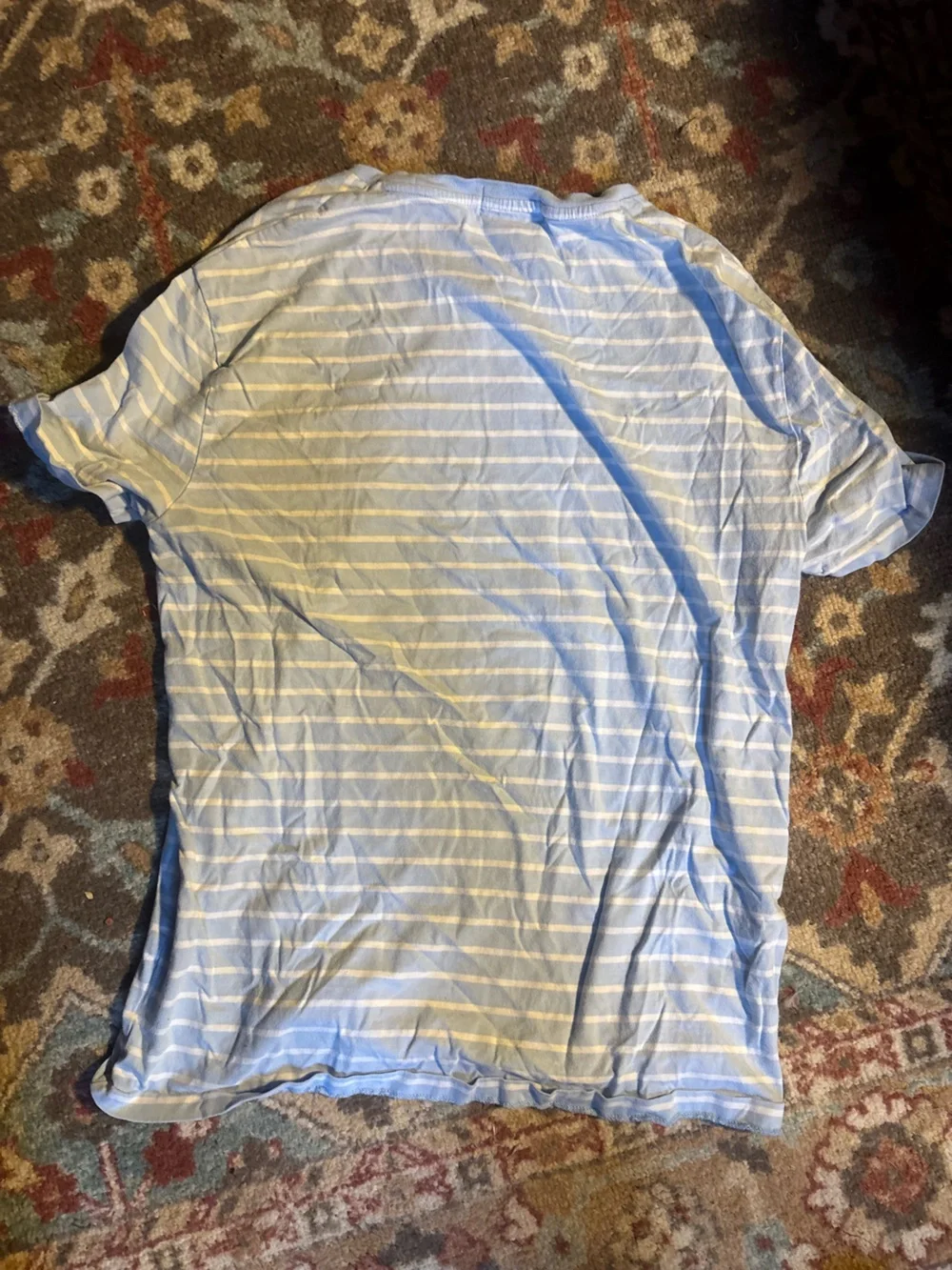 Ralph Lauren Kids Blue and White Striped One-Piece Bodysuit